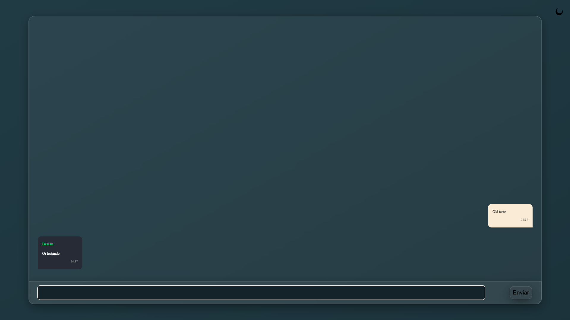 Página de conversa do Chat